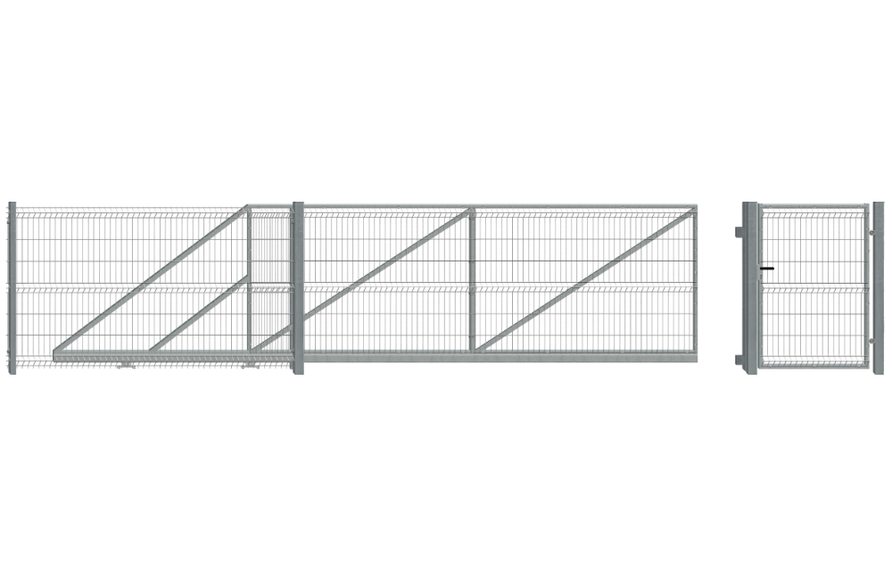 Skjutgrind Panel Vänster | 5x1,69m